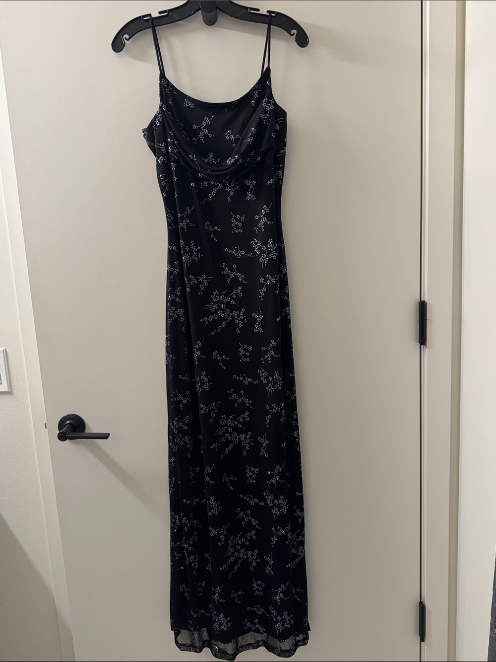 Taboo Vintage Metallic Floral Maxi Dress